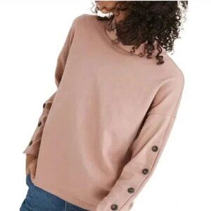 Madewell mock neck dusty pink sweater sweatshirt XS